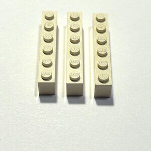 Vintage 1980's Lego Parts - White 1x6 - 3 Pieces (LGP-17)